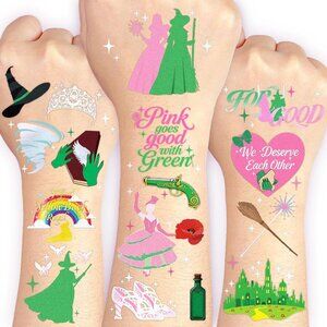 NEW 84pcs Witch Temporary Tattoos